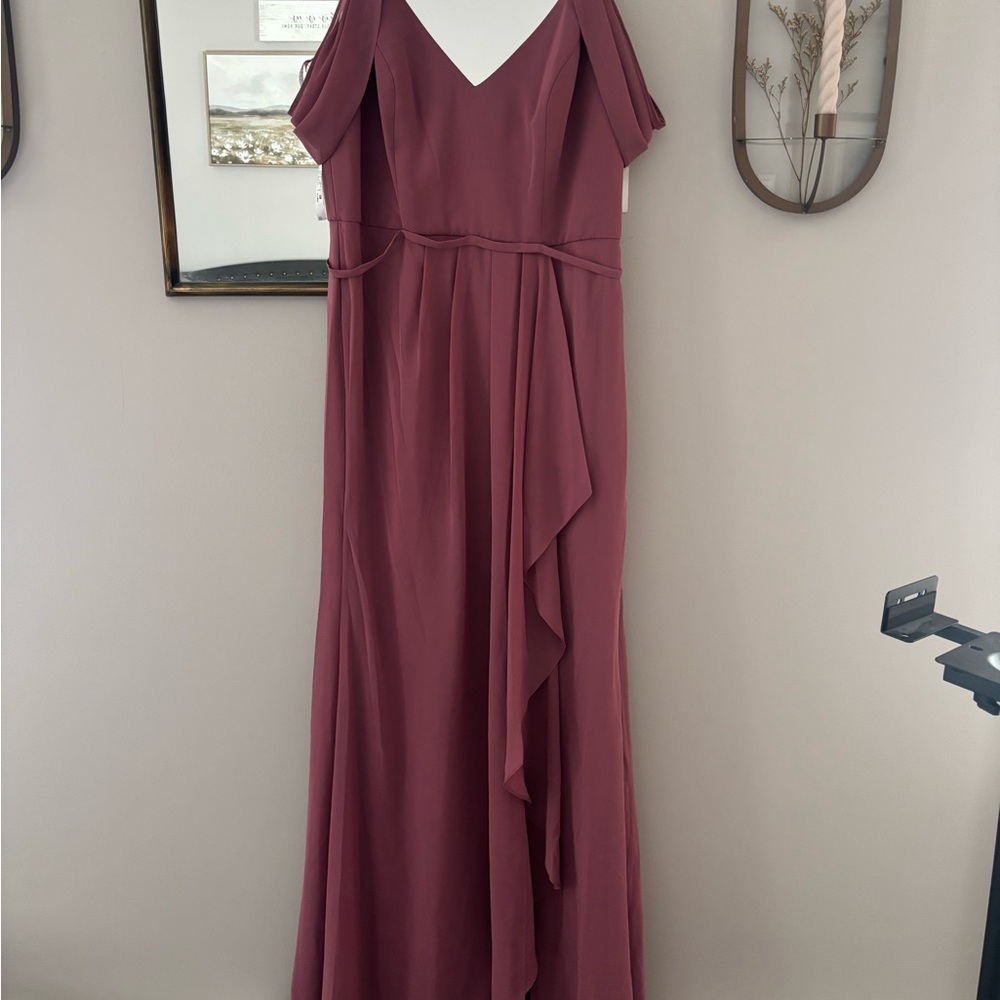 David's Bridal Plum Maxi Dress